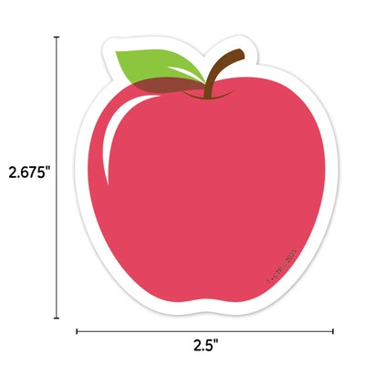 Creative Teaching Press Apple Time Apples Designer Cut-Outs, 36/Pack, 3 Packs/Bundle (CTP11059-3)