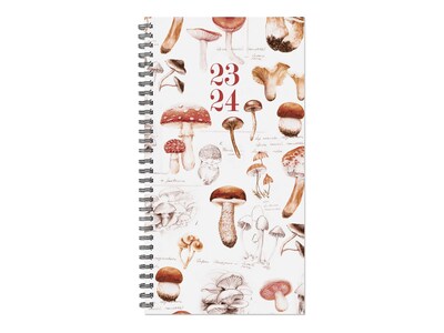 2023-2024 Willow Creek Mushroom Study 3.5 x 6.5 Academic Weekly/Monthly Planner, Paperboard Cover