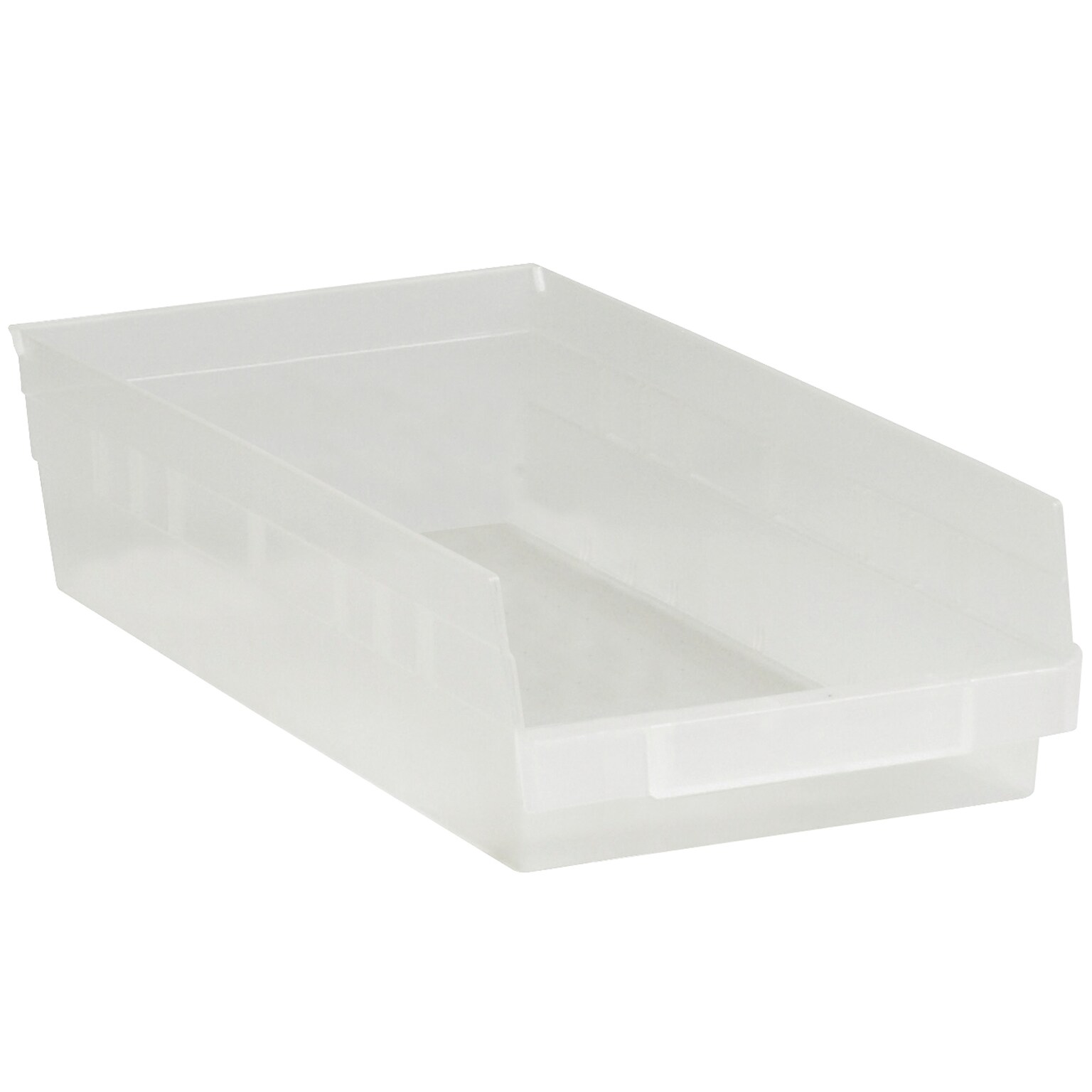 Quill Brand 17 7/8 x 8 3/8 x 4 Plastic Shelf Bin, Clear, 10/Case (BINPS113CL)