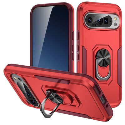 SaharaCase Raider Series Heavy-Duty Case for Google Pixel 9 and 9 Pro, Viper Red, (CP00604)