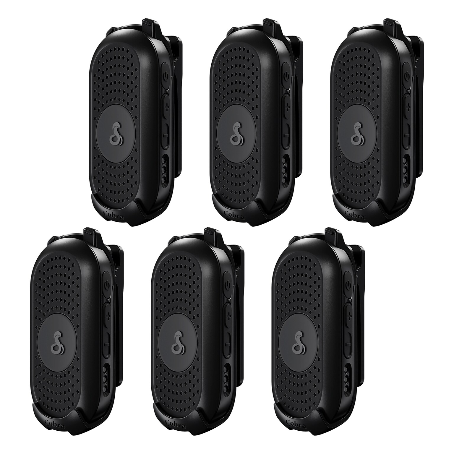 Cobra Compact 2-Way Handheld Business Radio with Dual-Dock Charger, Black, 6/Pack (PX280)