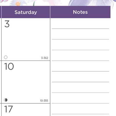 2026 Blueline Colorful Passion Floral 22" x 17" Monthly Desk Pad Calendar, Multi (C194113)