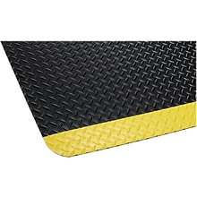 Crown Mats Industrial Deck Plate Anti-Fatigue Mat, 36 x 144, Black/Yellow (CD 0023YB)