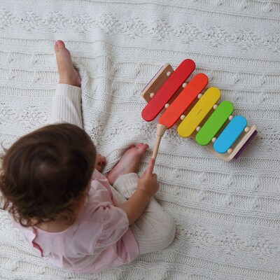 PlanToys Wooden Oval Xylophone Musical Toy (PTS6405)