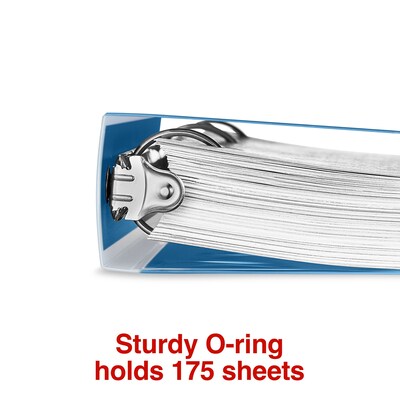 Staples Heavy Duty 1" 3-Ring Flexible Poly Binders, Blue (ST62613)
