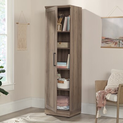 Sauder HomePlus 71"H Storage Cabinet with 4 Shelves, Salt Oak (435138)