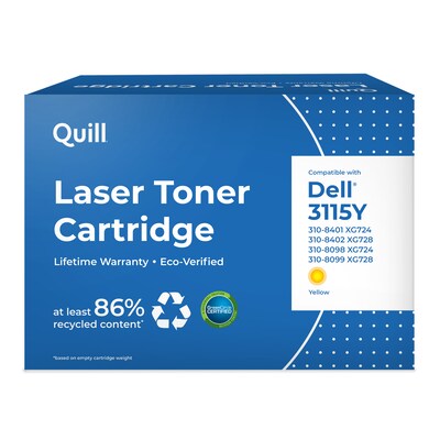 Quill Brand Remanufactured Laser Toner Cartridge for Dell™ 3110CN and 3115CN High Yield Yellow (100% Satisfaction Guaranteed)