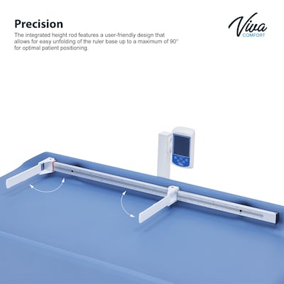 Viva Comfort Grande PU Leather Pediatric Exam Treatment Digital Scale Table, 500 lb. Capacity, Blue (996-09-PSBBLUMK)