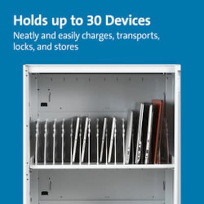 Kensington AC30 30-Bay Security Charging Cabinet, White (K62323NA)