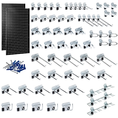 Triton Products LocBoard Pegboards with 63 pc. LocHook Assortment (LB2-BKKit)