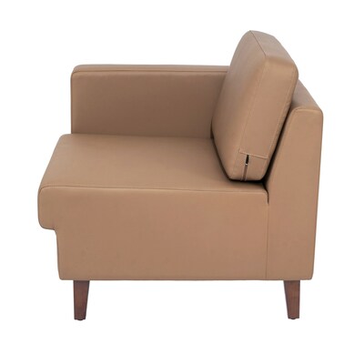 Flash Furniture Hercules Artemis LeatherSoft Left Arm Reception Chair, Cognac (ZB8921CLACOGNAC)