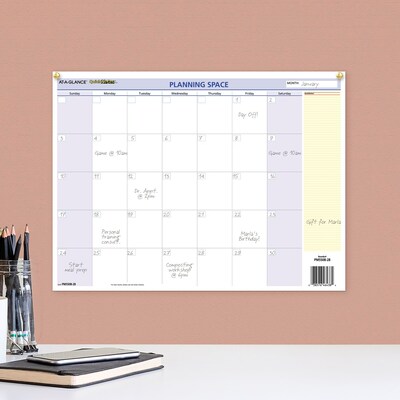 2027 AT-A-GLANCE QuickNotes 16" x 12" Yearly Undated Dry Erase Wall Calendar, Reversible (PM550B-28-27)