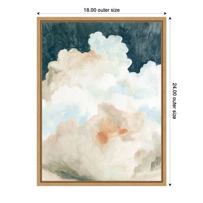Amanti Art Dark Cumulus Clouds II by Emma Caroline Framed Canvas Wall Art Print, 18" x 24" (A42675376692)