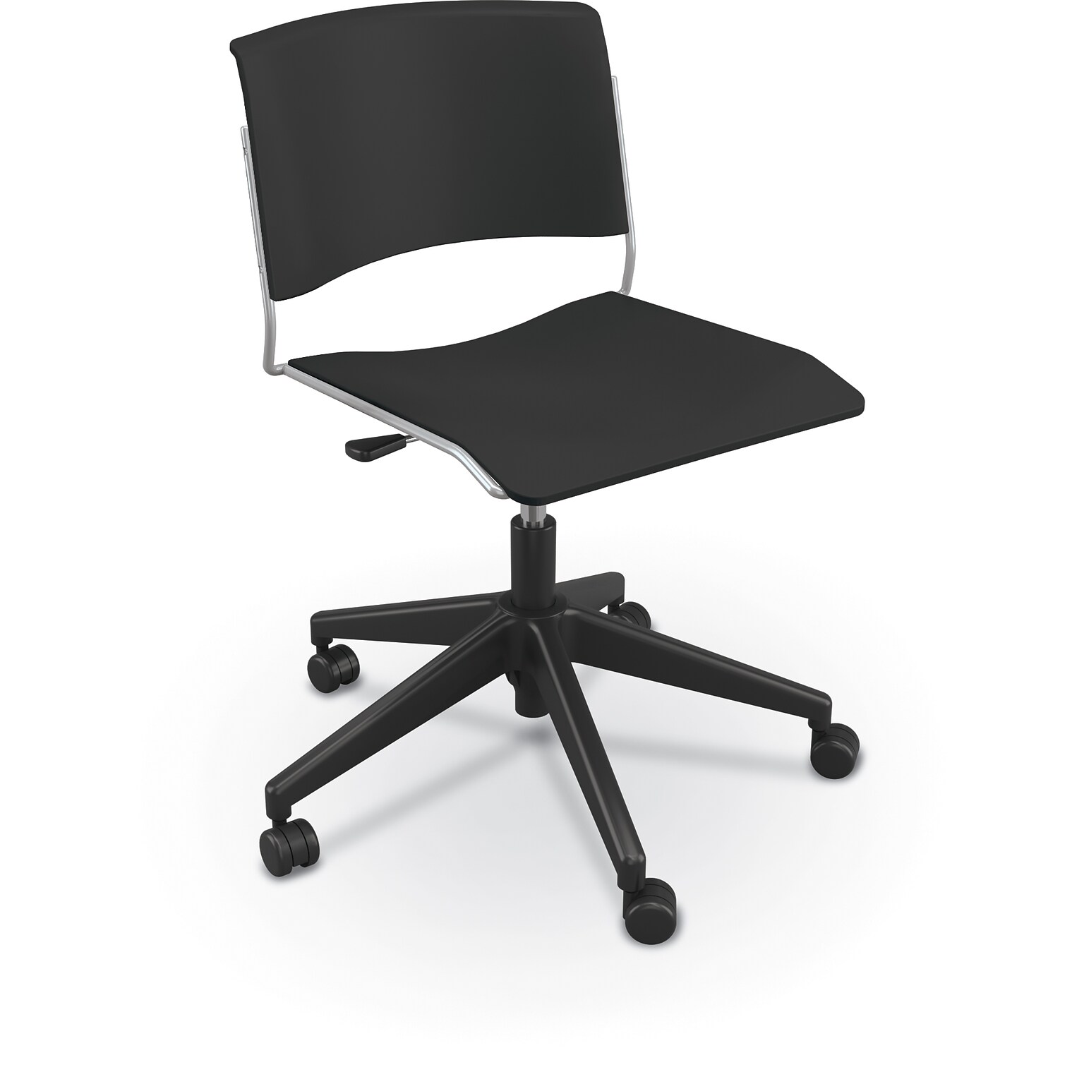 MooreCo Akt 5-Star Student Chair, Hard Casters, Moss (56581-HC-BLACK)