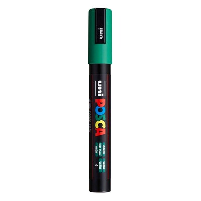 POSCA PC-5M Water Based Paint Marker, Medium Bullet Tip, Green, 3/Pack (UBCPC5MGREEN-3)