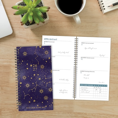 2026-2027 Willow Creek 3.5" x 6.5" Academic Weekly & Monthly Planner, Starry Intentions (64610)