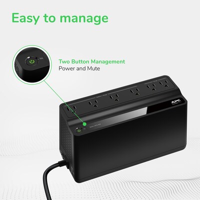 Schneider Electric Back-UPS 450 Standby UPS, Black (BN450M)