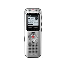 Philips Voice Tracer Digital Recorder, 8GB, Silver/Black (DVT2015/00)