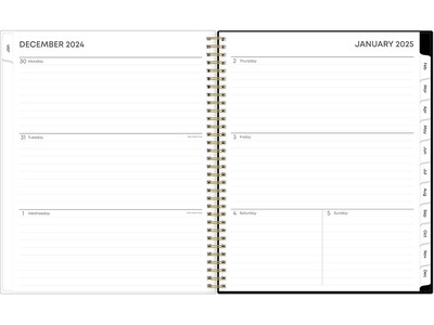2025 Blue Sky Baccara Dark 8.5 x 11 Weekly & Monthly Planner, Plastic Cover, Multicolor (110211-25