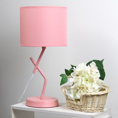 Simple Designs Abstract 17.13" LED Table Lamp, Pink (LT1172-PNK)