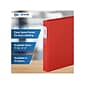 Davis Group Premium Economy 1" 3-Ring Non-View Binders, D-Ring, Red, 6/Pack (2301-03-06)