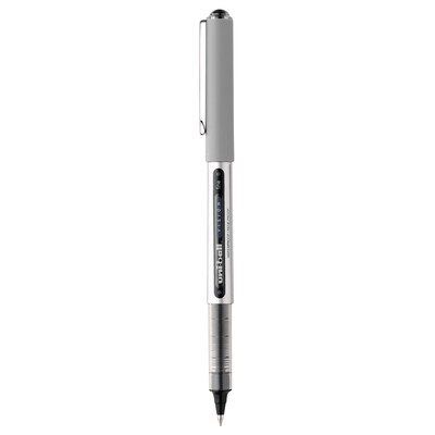 uni-ball Vision Rollerball Pens, Fine Point, Black Ink, Dozen (60126)