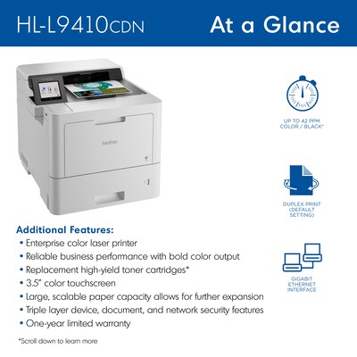Brother HL-L9410CDN Enterprise Color Laser Printer