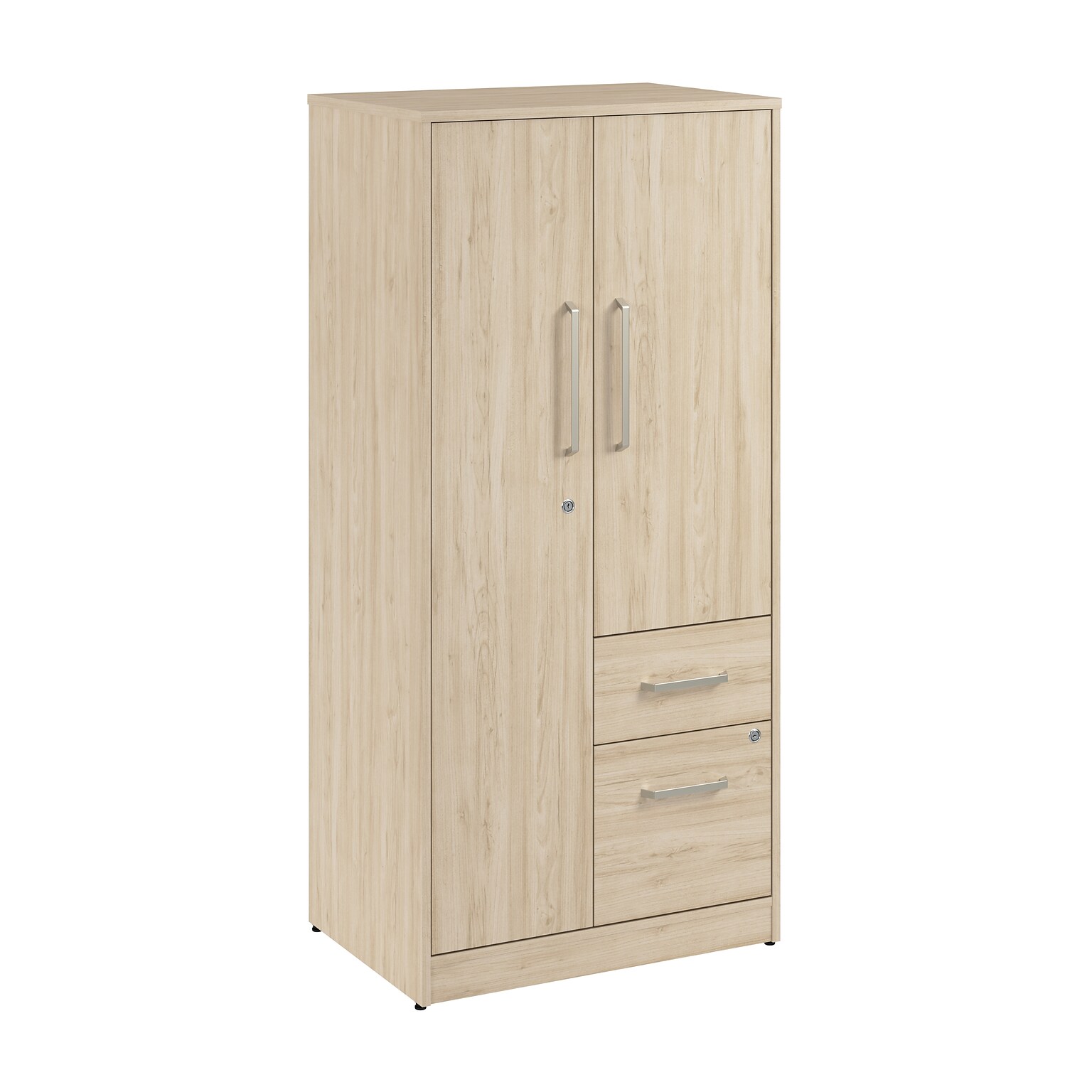 Bush Business Furniture Vista Wardrobe Cabinet with Drawers, Natural Elm (VSS130NEK)