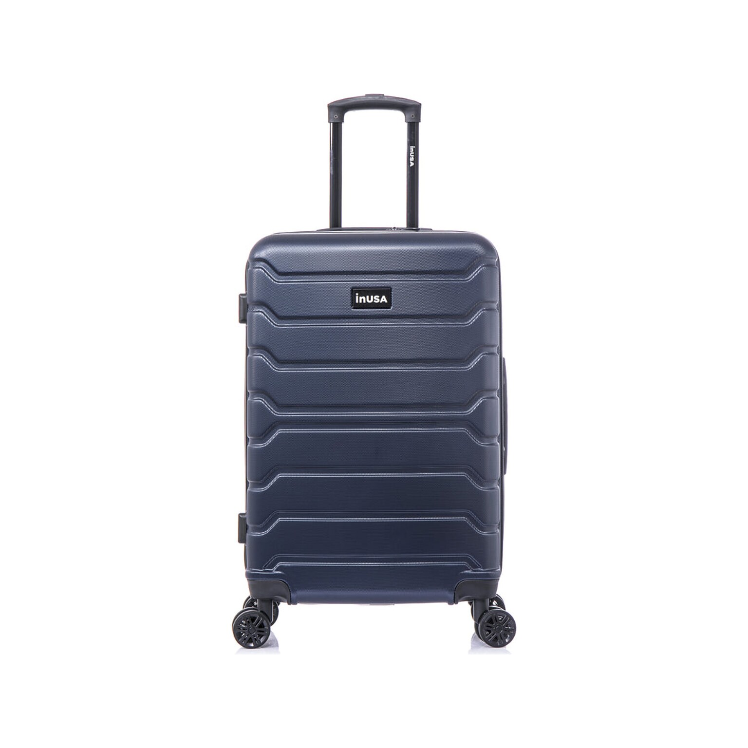 InUSA Trend 24 Hardside Suitcase, 4-Wheeled Spinner, TSA Checkpoint Friendly, Blue (IUTRE00M-BLU)