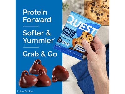 Quest Gluten Free Chocolate Chip Protein Cookies, 2.08 oz., 12/Box (QPCC12M6)