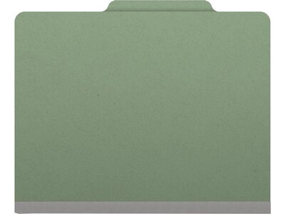 Medical Arts Press Pressboard Classification Folder, 1 Divider, 2" Expansion, Letter Size, Green, 10/Box (DV-T42-14-3AGN)