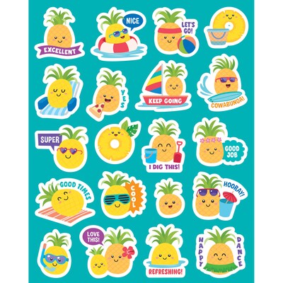 Teacher Created Resources Pineapple Smelly Stickers, Multicolored, 120/Pack, 6/Packs/Bundle (TCR9445-6)