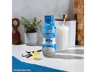 Quest Vanilla Protein Milkshake, 14 oz., 12 Bottles/Carton (QRTDHPVN12M1)