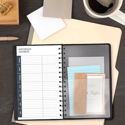 2027 AT-A-GLANCE 5" x 8" Daily Appointment Book Planner, Faux Leather Cover, Black (70-800-05-27)