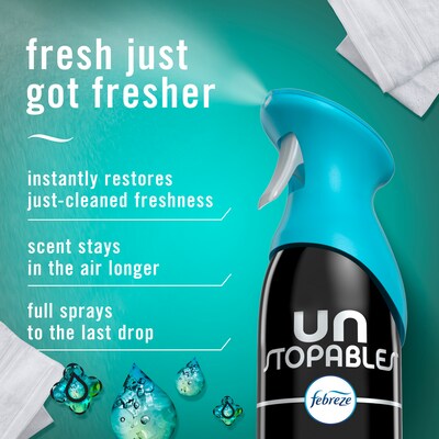 Febreze Air Mist Air Freshener Spray, Unstopables Fresh Scent, 8.1 oz., 3/Pack (5570/3401)