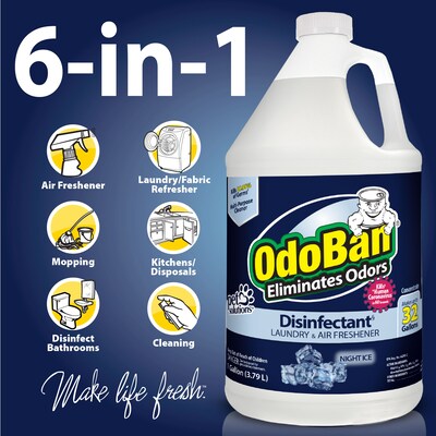 OdoBan Air Freshener & Deodorizer, Night Ice Scent, 1 Gallon (911901-G4)