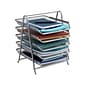 Mind Reader 5-Tier Stackable Paper Desk Tray Organizer, Metal, Silver (5TPAPER-SIL)