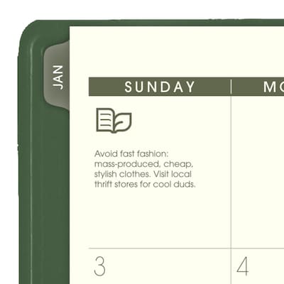 2027 AT-A-GLANCE Recycled 8.25" x 11" Weekly & Monthly Appointment Book Planner, Faux Leather Cover, Green (70-950G-60-27)