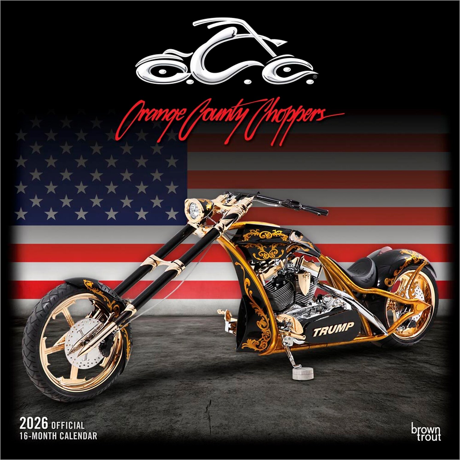 2026 BrownTrout Orange County Choppers 12 x 12 Monthly Wall Calendar (9798330701605)