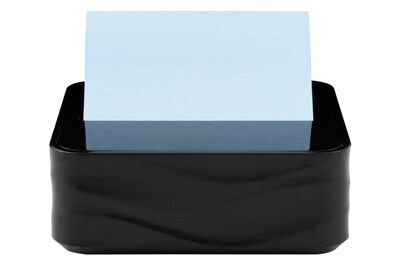 Post-it Pop-up Wave Design Dispenser with 3" x 3" Sticky Notes, Black (WAVE-330-BKVP)