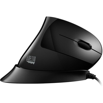Adesso iMouse Ergonomic Vertical Optical USB Mouse, Black (IMOUSE V3-TAA)