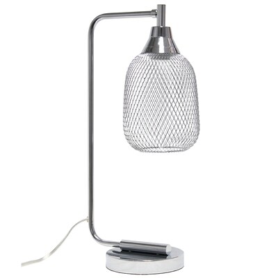 Lalia Home Industrial Mesh Desk Lamp, Chrome (LHD-2000-CH)