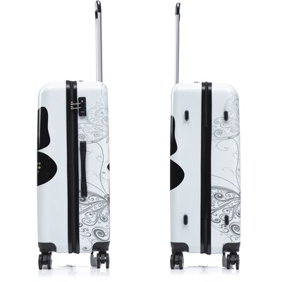 InUSA 28" Hardside Butterfly Suitcase, 4-Wheeled Spinner, TSA Checkpoint Friendly, Butterfly (IUAPC00L-BUT)