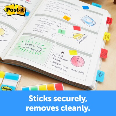 Post-it Tabs, 1" Wide, Solid, Assorted Colors, 88 Tabs/Pack (686-AYPV1IN)