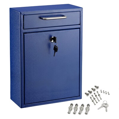 AdirOffice Indoor/Outdoor Mailbox, Blue (631-04-BLU)