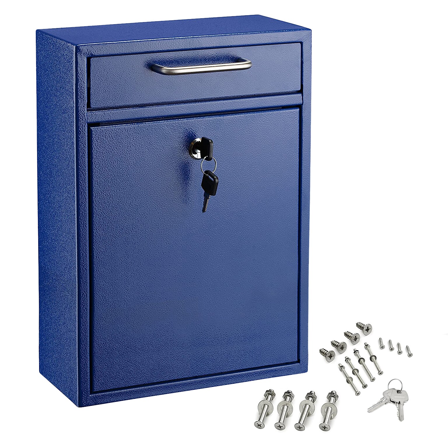 AdirOffice Indoor/Outdoor Mailbox, Blue (631-04-BLU)