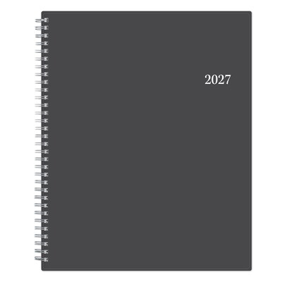 2027 Blue Sky Passages 8.5 x 11 Calendar Year Weekly & Monthly Standard Planner, Plastic Cover, Charcoal (100008-27)
