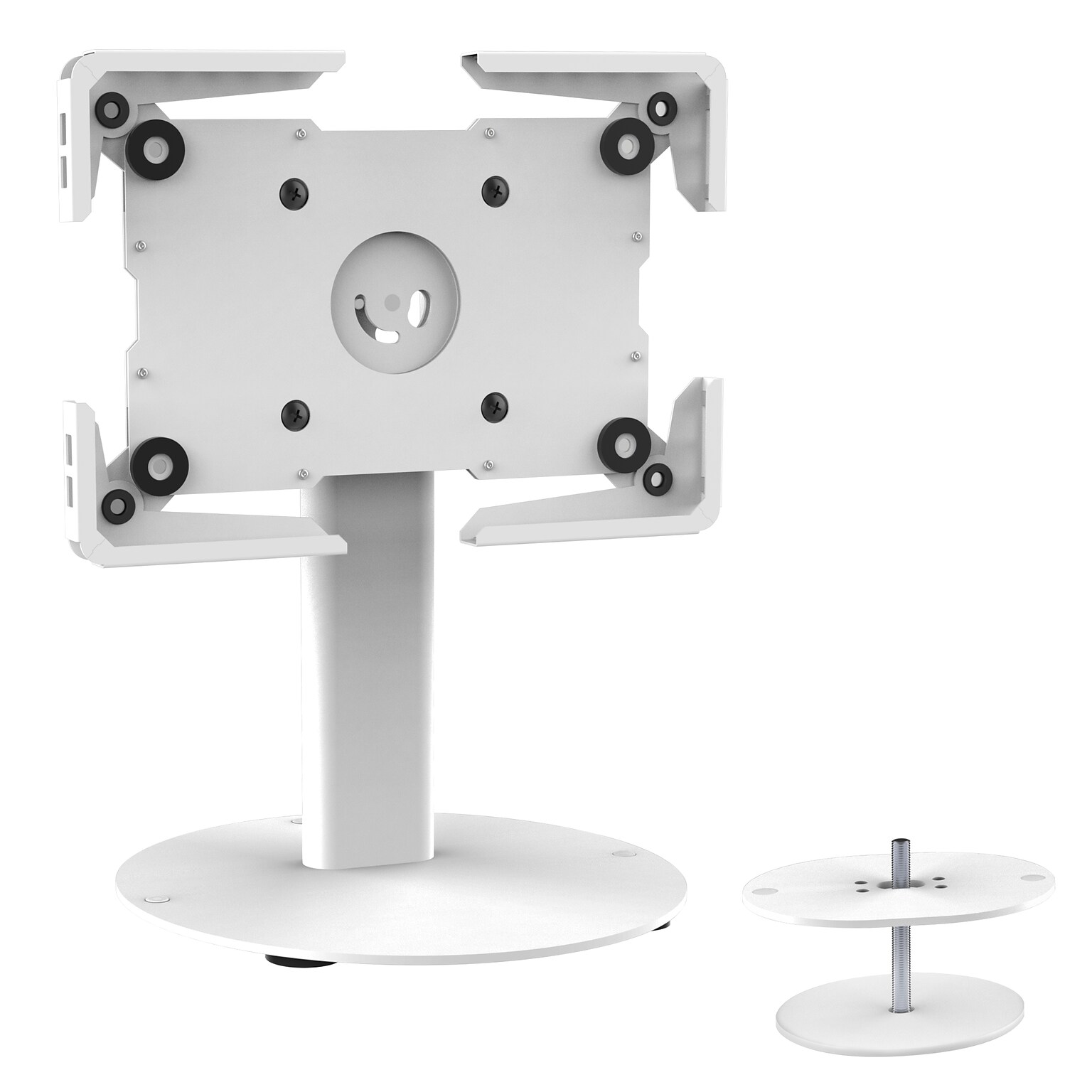 Mount-It! Adjustable Universal Tablet Countertop Stand with Tilt, for 9.7 to 13 Screens, White (MI-3881WHT)