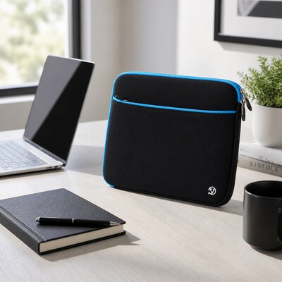 Vangoddy 17" Laptop Sleeve, Black/Blue (NBKLEA255)