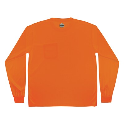 Ergodyne GloWear 8093 High Visibility Long Sleeve T-Shirt, Orange, X-Small (21821)